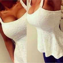 Sexy Women Style Low-Cut Crop Top Bodycon Lace Floral Tunic Sleeveless Tank Top Plus Size Casual Camis Cropped Tops J4U66