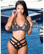 sexy push up bikini strappy swimsuit tassels swimwear bandage halter padded bikini bathing swimsuit swimwearc3 J4U66