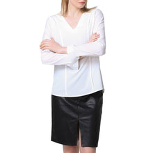 simple women blouses v neck long sleeves shirt ruched back asymmetric hem women tops blusas J4U66