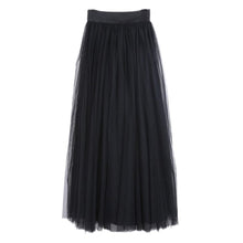 Skirt Ladies Elegant Casual High Waist Pleated Skirt Straight Skirts Long Tulle Skirts Solid Mesh Ball Gown Skirt 3Colors J4U66