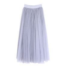 Skirt Ladies Elegant Casual High Waist Pleated Skirt Straight Skirts Long Tulle Skirts Solid Mesh Ball Gown Skirt 3Colors J4U66