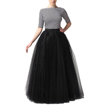 Skirt Ladies Elegant Casual High Waist Pleated Skirt Straight Skirts Long Tulle Skirts Solid Mesh Ball Gown Skirt 3Colors J4U66