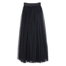 Skirt Ladies Elegant Casual High Waist Pleated Skirt Straight Skirts Long Tulle Skirts Solid Mesh Ball Gown Skirt 3Colors J4U66