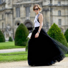 Skirt Ladies Elegant Casual High Waist Pleated Skirt Straight Skirts Long Tulle Skirts Solid Mesh Ball Gown Skirt 3Colors J4U66