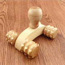 Solid Wood Full-body Four Wheels Wooden Car Roller Relaxing Hand Massage Tool Reflexology Face Hand Foot Back Body Therapy J4U66