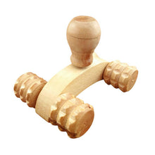 Solid Wood Full-body Four Wheels Wooden Car Roller Relaxing Hand Massage Tool Reflexology Face Hand Foot Back Body Therapy J4U66