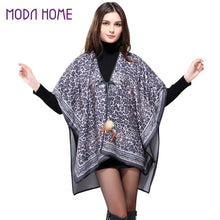 spain euro style women poncho leopard print scarf tie front warm cardigan cape shawl long scarves pashmina J4U66