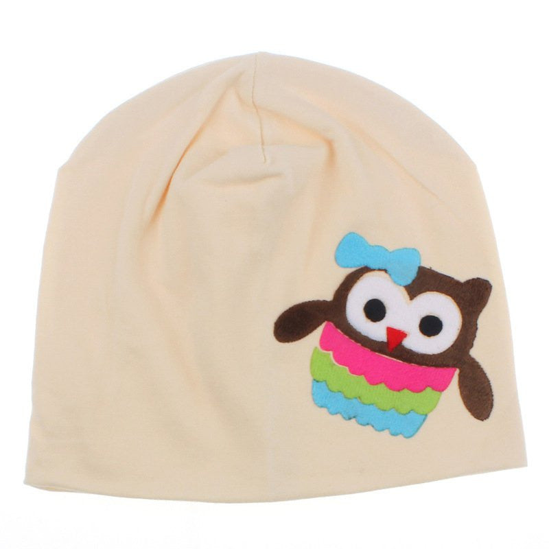 Baby Hats Infant Girls Boys Cotton Beanies Owl Stretch Kids Caps 12 Colors J4U66