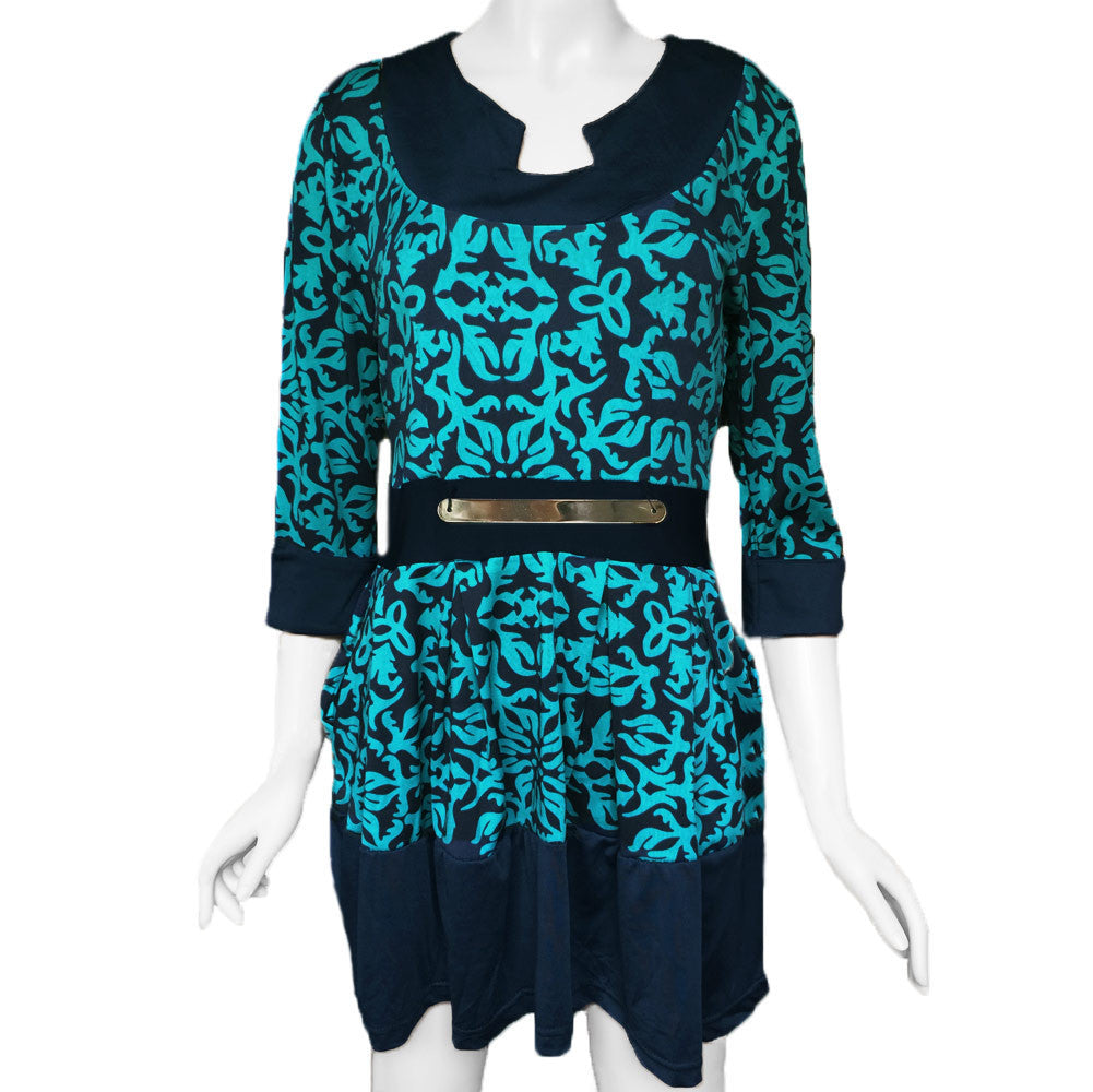 high street women dresses geometric print o neck half sleeve lady elegant party mini dress vestidos J4U66