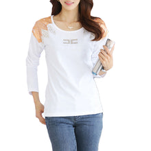 print t-shirts women t-shirts o neck long sleeves casual women tops pullover blusas plus size J4U66