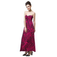 style striped print elegant dress off the shoulder padding-string sexy party dress women long maxi dress vestidos J4U66