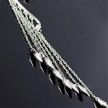 Stylish Punk Rock Rivet Chain Tassel Dangle Ear Cuff Earring For Women Gothic Ear Clip On Clip Clamp Trendy Girl J4U66