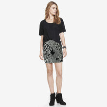 bodycon pencil skirts women floral printed slim vintage skirt midi women high waist mini skirts J4U66