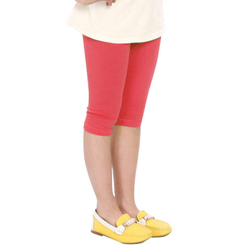 Candy Color Kids Baby Girls Cotton Leggings Pants Children Cropped Capris J4U66