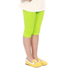 Candy Color Kids Baby Girls Cotton Leggings Pants Children Cropped Capris J4U66