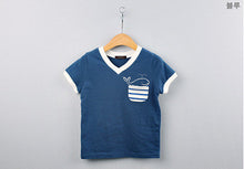 Children's Boy T-shirt Delicate Dolphin Pattern Cotton Short-sleeved T-shirts Outwear Kids Clothes J4U66