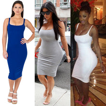 dress women bodycon dress o neck sleeveless back split knee length robe sexy bandage party dress vestidos white J4U66