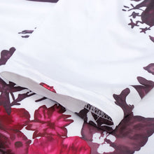 Dress Women Clothes Half Sleeve Printed One Shoulder Slim Elegant Club Party Dress J4U66