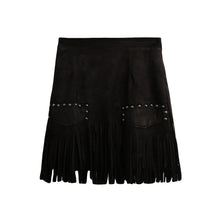 vintage skirts womens sexy rivet suede leather skirt tassel zipper elegant a line mini skirt faldas mujer J4U66