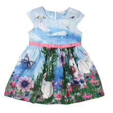 girls princess tutu dress rabbit print one picee kids sleeveless dresses sundress J4U66