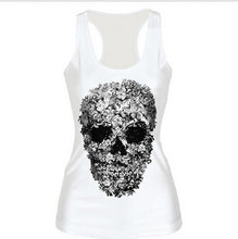 Women T-shirt 3D Vest Tops Skull Bone Camisole Sexy Tank Top J4U66