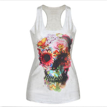 Women T-shirt 3D Vest Tops Skull Bone Camisole Sexy Tank Top J4U66