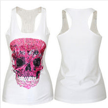 Women T-shirt 3D Vest Tops Skull Bone Camisole Sexy Tank Top J4U66