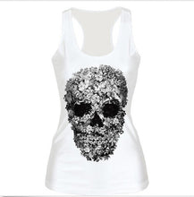 Women T-shirt 3D Vest Tops Skull Bone Camisole Sexy Tank Top J4U66