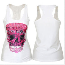 Women T-shirt 3D Vest Tops Skull Bone Camisole Sexy Tank Top J4U66