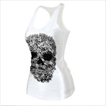 Women T-shirt 3D Vest Tops Skull Bone Camisole Sexy Tank Top J4U66