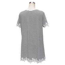 KoreanSexy Women Short Sleeve Splice Tops Shirt Lace  J4U66