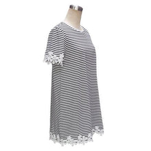 KoreanSexy Women Short Sleeve Splice Tops Shirt Lace  J4U66
