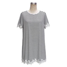 KoreanSexy Women Short Sleeve Splice Tops Shirt Lace  J4U66
