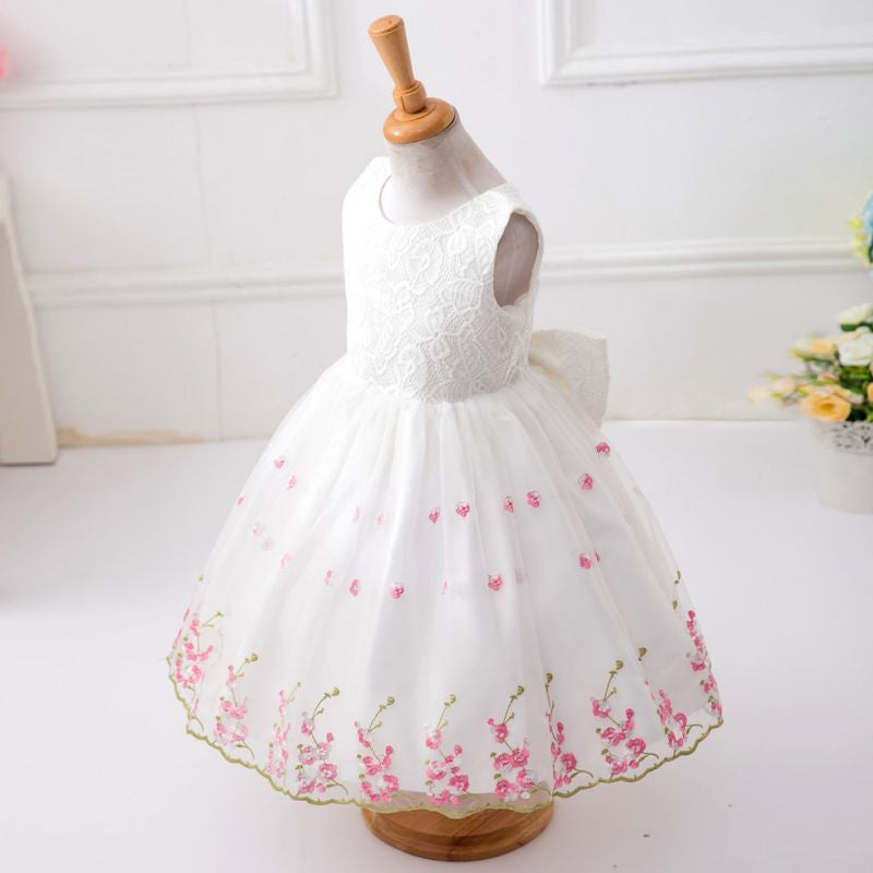 New Lace Vest Girl Dress Baby Girl Princess Dress 3-12 Age Chlidren Clothes Kids Party Costume Ball Gown White PY2 J4U66