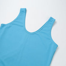 women bandage dress scoop neck low cut at back sexy party dresses sleeveless side cutouts clubwear light blue J4U66