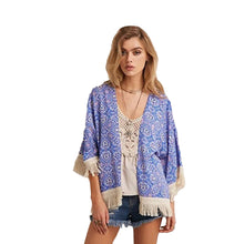 style tops women blouses printed shirts casual camisas femininas blusas vintage kimono cardigan plus size J4U66