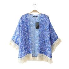 style tops women blouses printed shirts casual camisas femininas blusas vintage kimono cardigan plus size J4U66