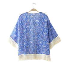 style tops women blouses printed shirts casual camisas femininas blusas vintage kimono cardigan plus size J4U66