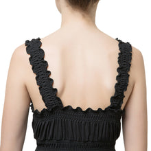 style women sleeveless maxi dress elegant deep v neck ruffle backless sexy long dress black J4U66
