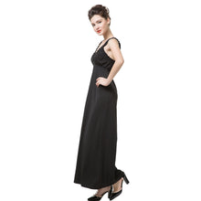 style women sleeveless maxi dress elegant deep v neck ruffle backless sexy long dress black J4U66