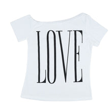 t-shirts women t-shirts letter print off shoulder plus size casual tee shirt femme women tops blusas camisetas mujer J4U66