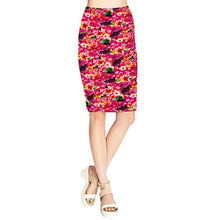 Vintage Fashion Pencil Skirt Midi Women Knee-Length Elastic High Waist Printing Saias Femininas J4U66