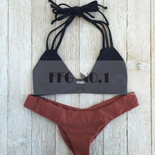 women bikinis set halter swimsuit printed swimwear low waist bathing suit bikini maillot de bain hf010 J4U66