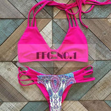 women bikinis set halter swimsuit printed swimwear low waist bathing suit bikini maillot de bain hf010 J4U66