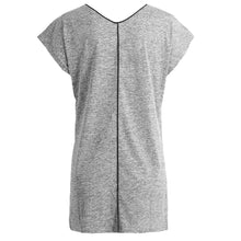 women dress mini tunic beach dress short sleeve o neck casual dresses grey vestidos J4U66
