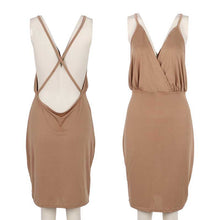 Super Sexy Backless Package Hip Bandage Dress Low-Cut Deep V-neck Tight Harness Nightclub Party Dress Bodycon J4U66