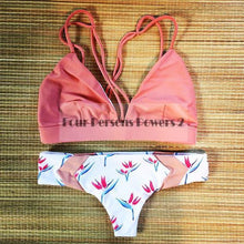 swimsuit brazilian high collar printing sexy bandage beach swimwear wear bathing suit bikinis set maillot de bain J4U66