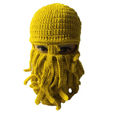 tentacle octopus knitted beanie hat wind proof ski mask novelty women men hat mask squid cap cthulhu tentacles gift J4U66