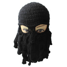 tentacle octopus knitted beanie hat wind proof ski mask novelty women men hat mask squid cap cthulhu tentacles gift J4U66