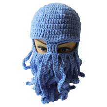 tentacle octopus knitted beanie hat wind proof ski mask novelty women men hat mask squid cap cthulhu tentacles gift J4U66